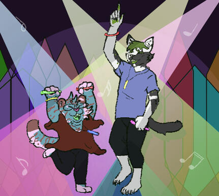 Lines and Color Couple with Complex Background